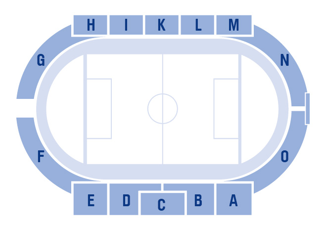 Stadium map of the Ernst-Abbe-Sportfeld, Jena